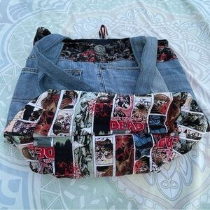 THE WALKING DEAD BLUE JEANS DENIM  REVERSIBLE BAG PURSE